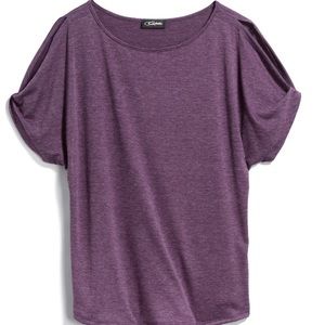 Colette Purple Cold Shoulder Top